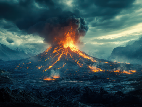 火山災害の写真